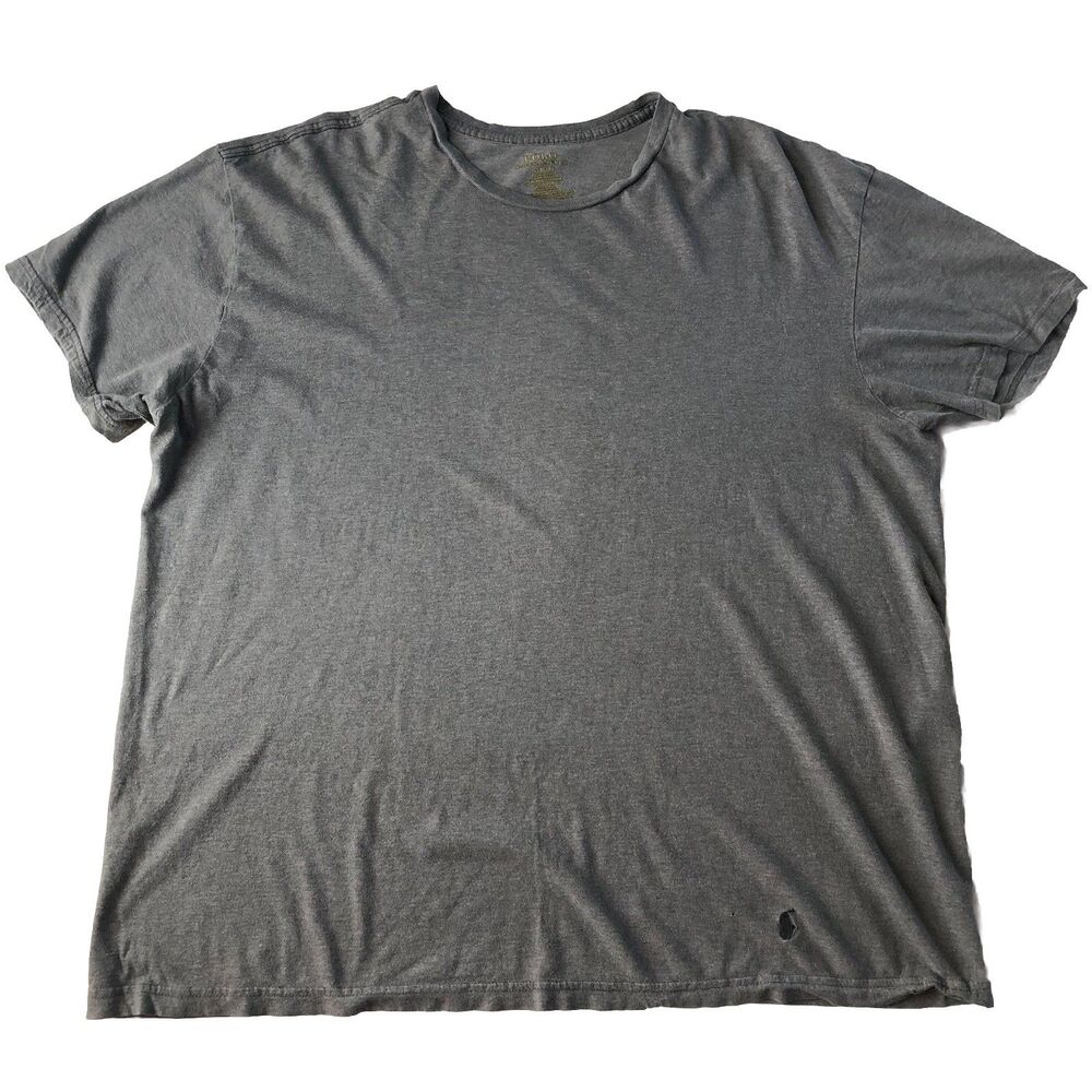 Polo Ralph Lauren T-Shirt Mens XL Gray Short Sleeve Classic Fit Pony Logo Flaw